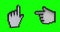 ComputerÂ Cursor Hand with Forefinger Pointing Forward